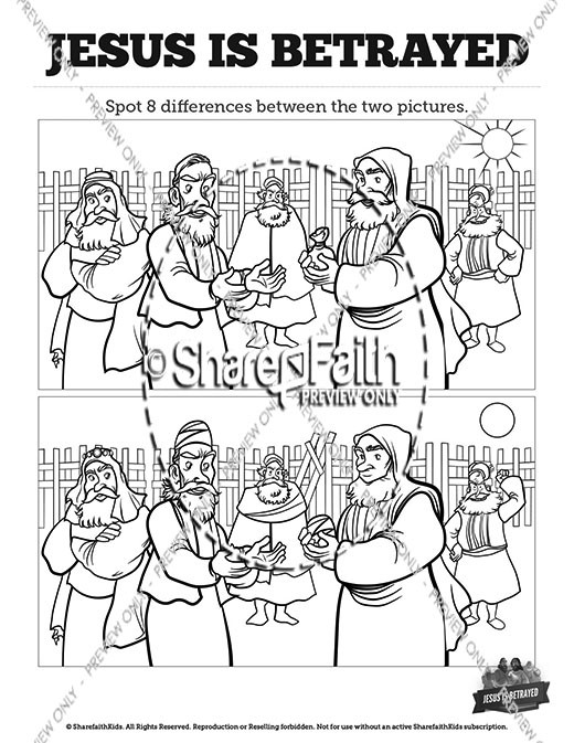 Matthew jesus is betrayed sunday school crossword puzzles clover media