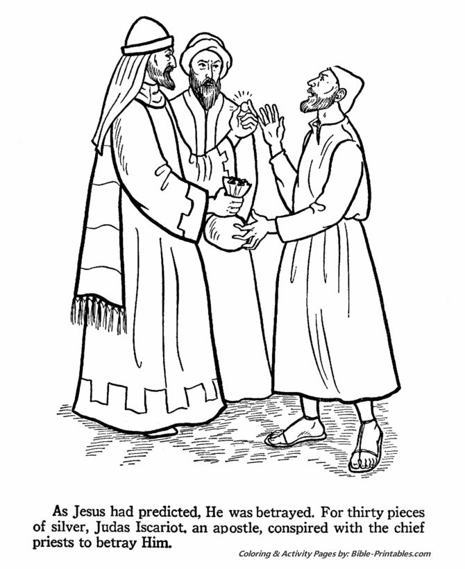 Easter bible coloring page bible