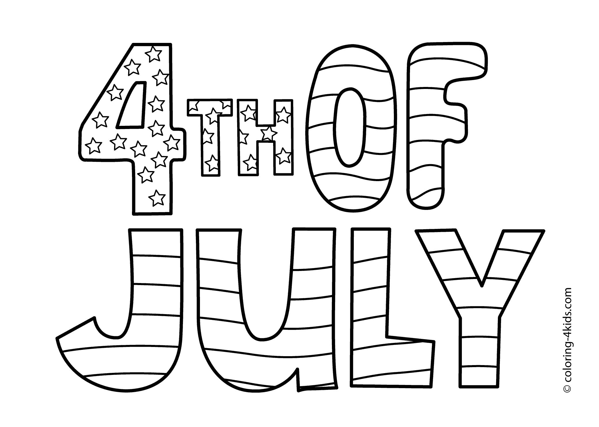 Printable independence day coloring pages