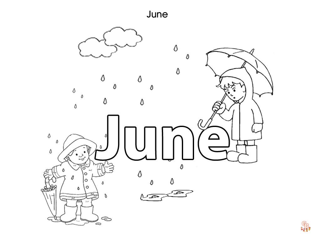 Free june coloring pages printable for kids
