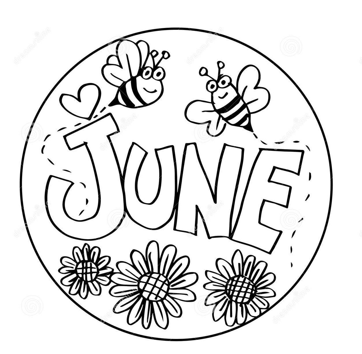 June coloring pages free printable
