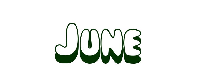 Coloring page first name june