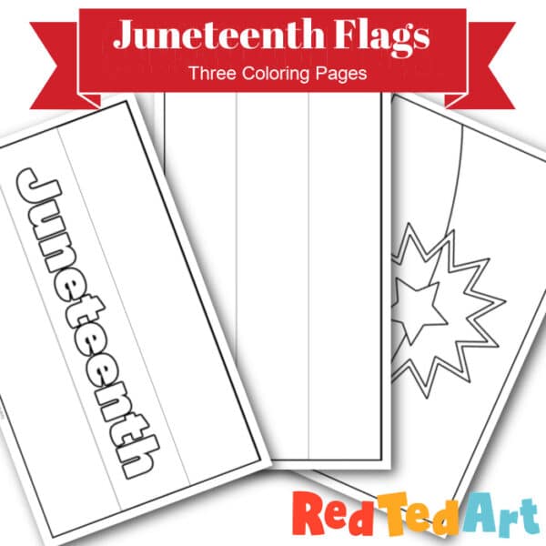 Juneteenth flag coloring page