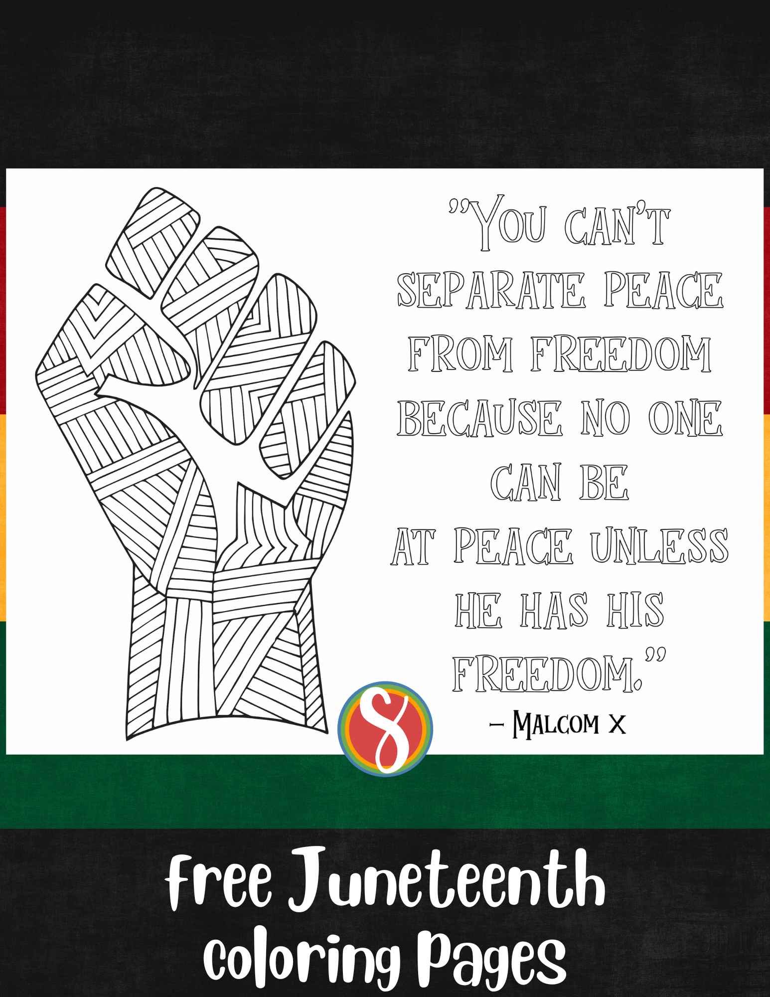 Free juneteenth coloring pages â stevie doodles