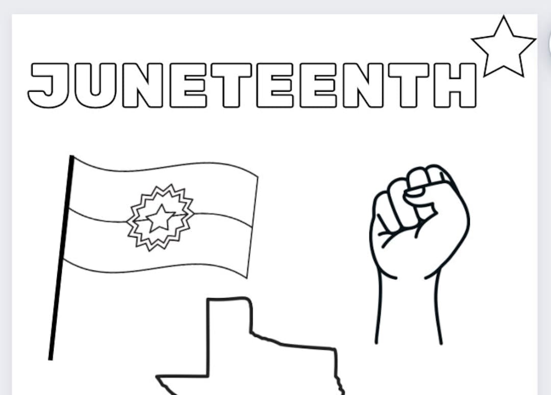 Juneteenth coloring sheet printable included juneteenth emancipation day black history coloring speech therapy updated