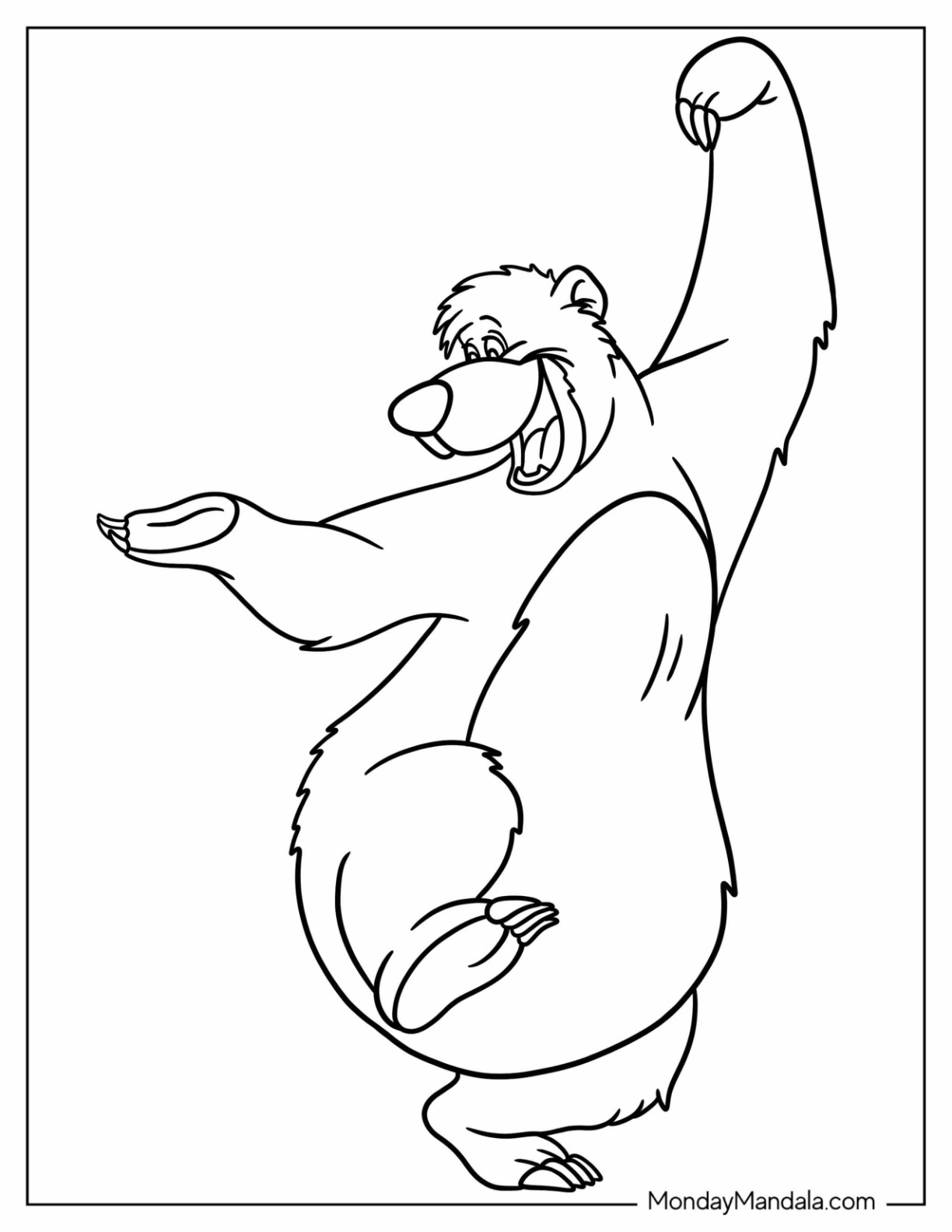 Jungle book coloring pages free pdf printable