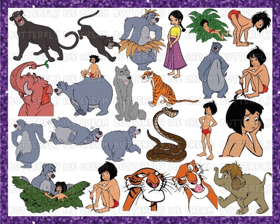 Jungle book svg the jungle book svg mowgli svg baloo svg bagheera svg the jungle book jungle svg jungle svg