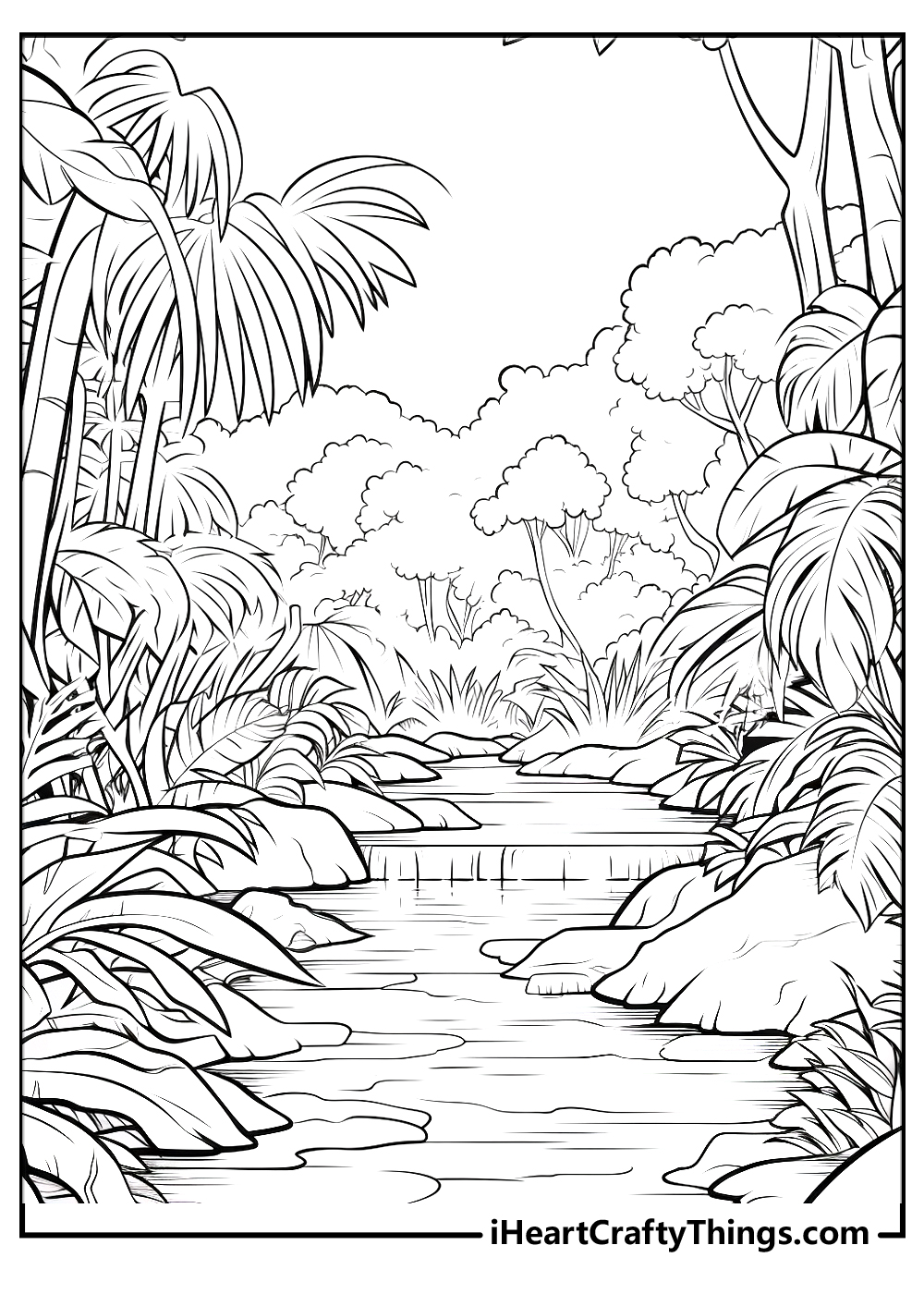 Printable jungle coloring pages updated
