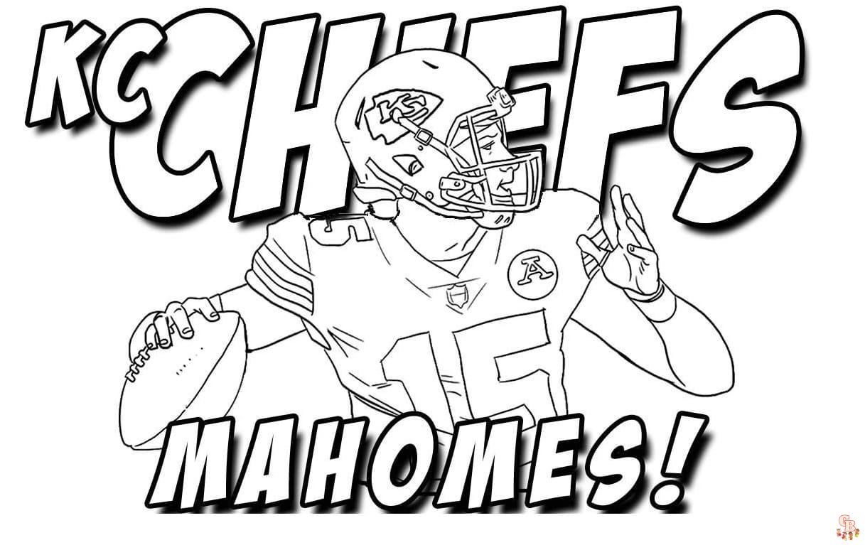 Printable patrick mahomes coloring pages free