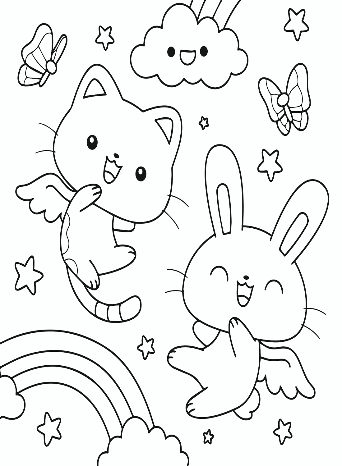 Kawaii animal coloring pages printable for free download