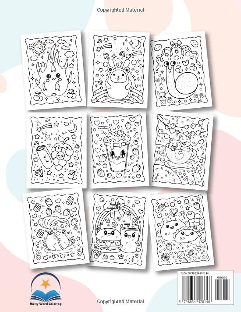 Cute kawaii coloring book fun by coloring maisy ward