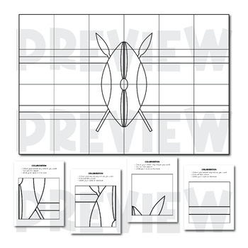 Kenya flag collaborative art poster coloring pages madaraka day june activity