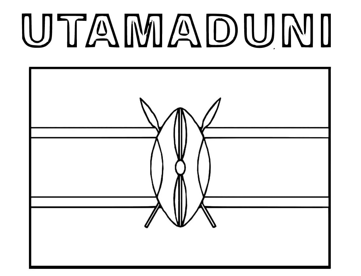 Utamaduni day coloring page