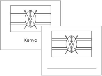 Flags of africa blackline masters by montessori print shop tpt