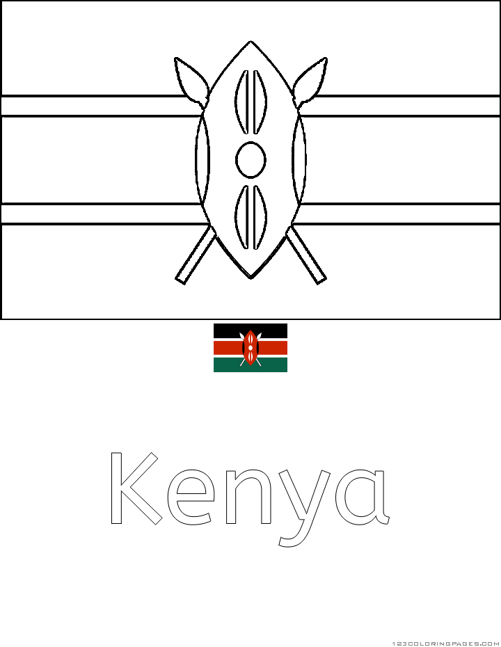 Country flags coloring pages