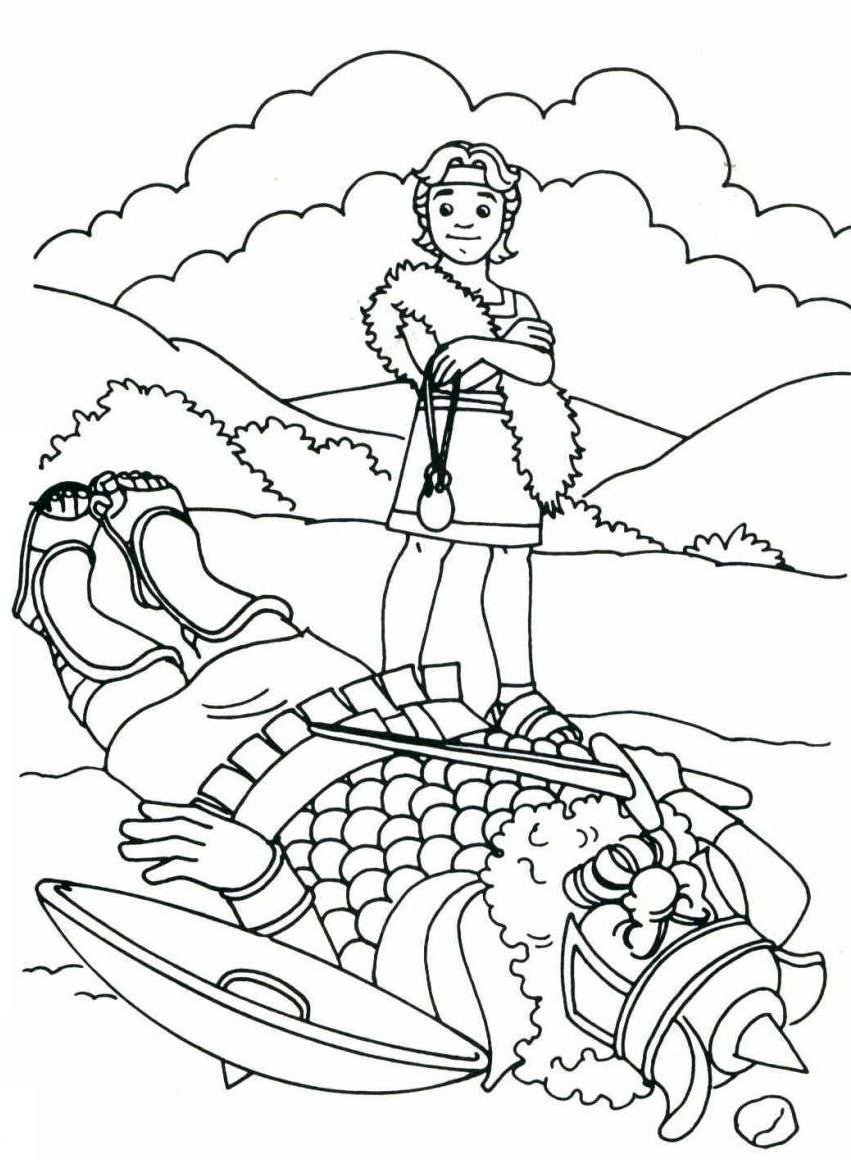 David and goliath coloring pages