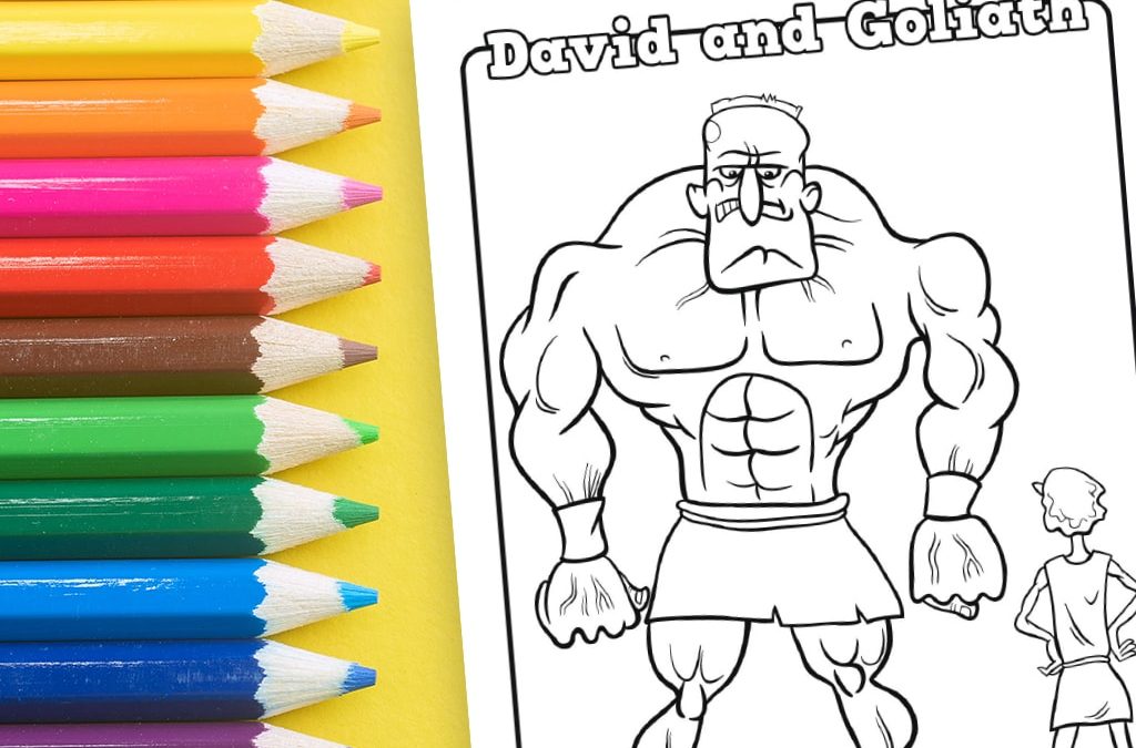 David and goliath printable coloring sheet â