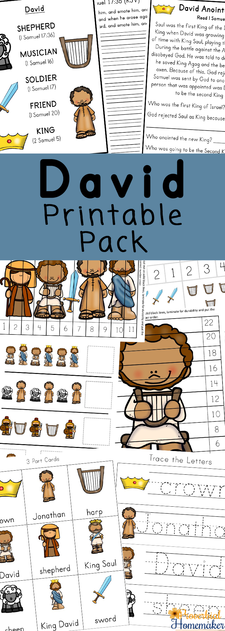 Story of david for kids life lessons a printable
