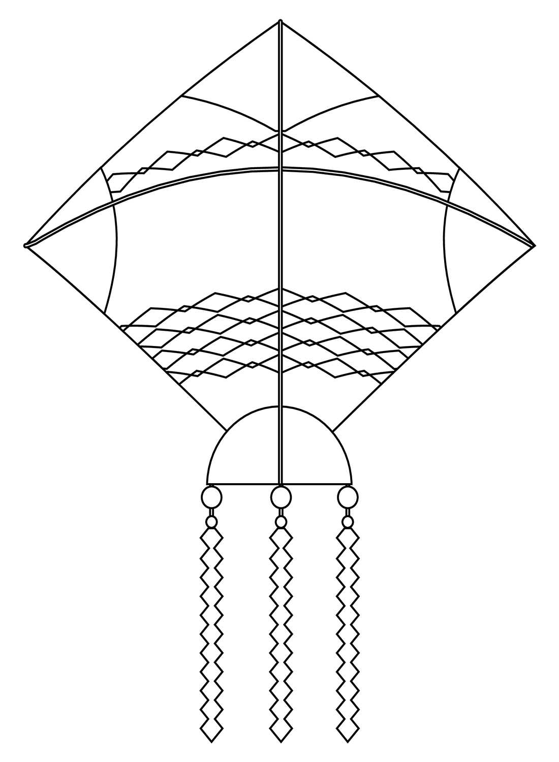 Kite coloring pages printable for free download