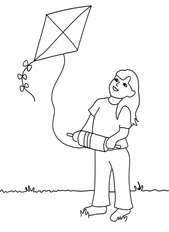 Free printable kite coloring pages for kids