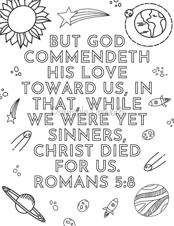 Kjv bible verse coloring sheets verse memorization homeschool preschool elementary sunday school kids room decor quiet work instant download