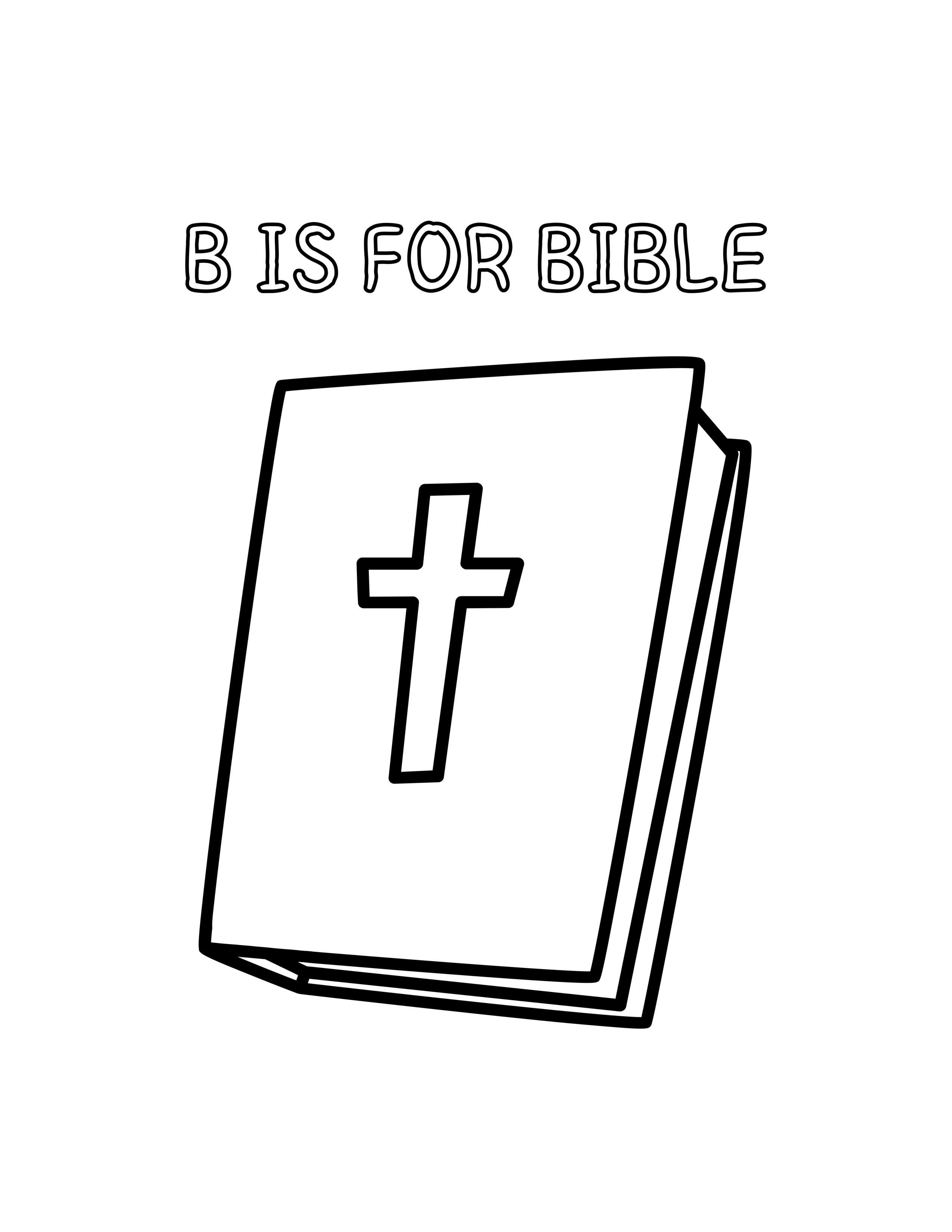 Bible alphabet coloring book