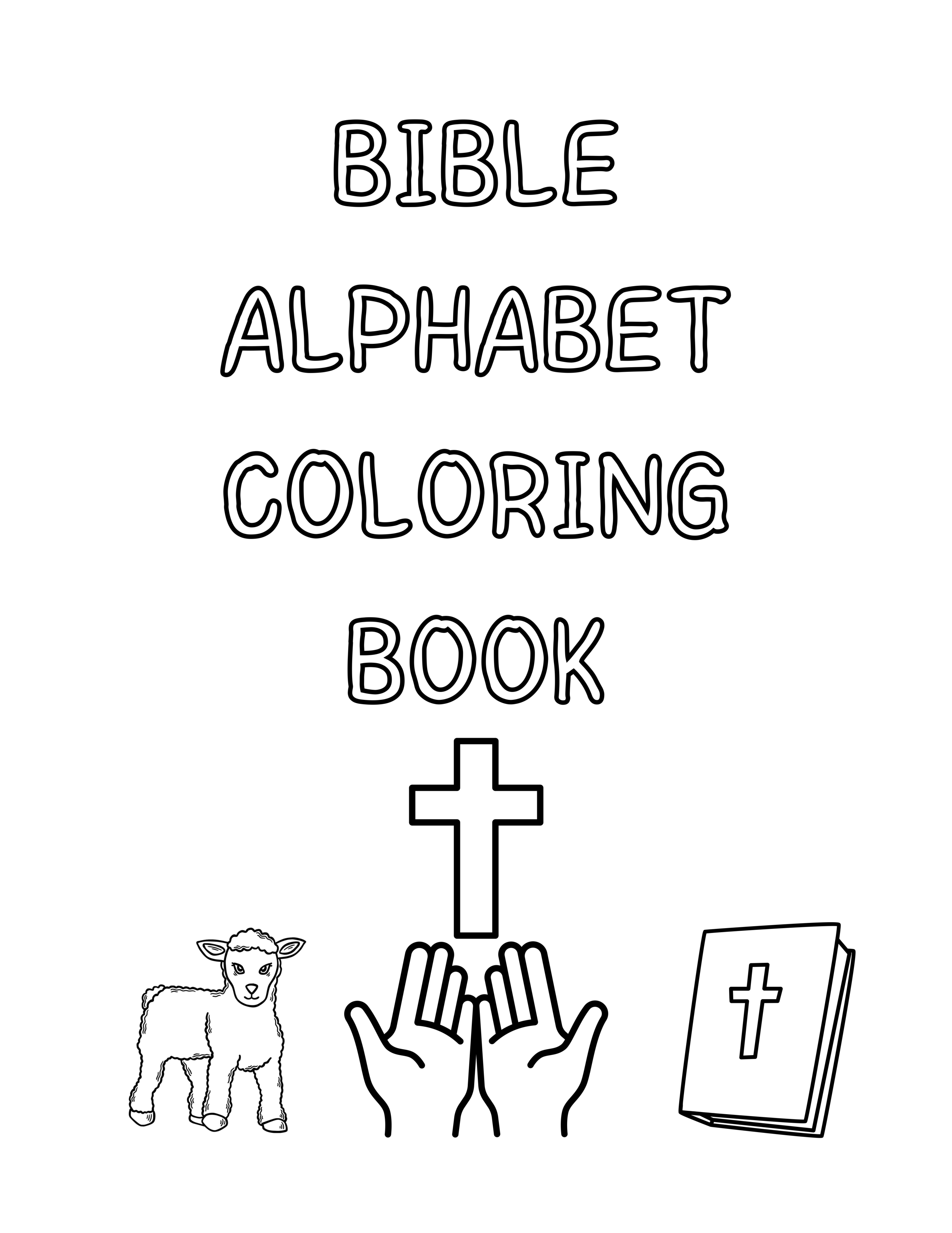 Bible alphabet coloring book