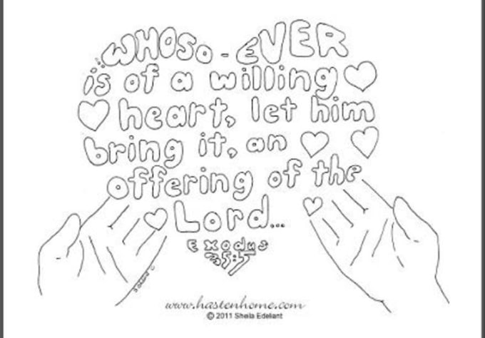 Draw a custom coloring page from a king james bible verse and send you a pdf copy of it by muzikaal