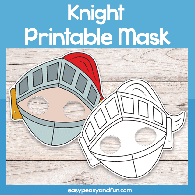 Printable knight mask template â easy peasy and fun hip