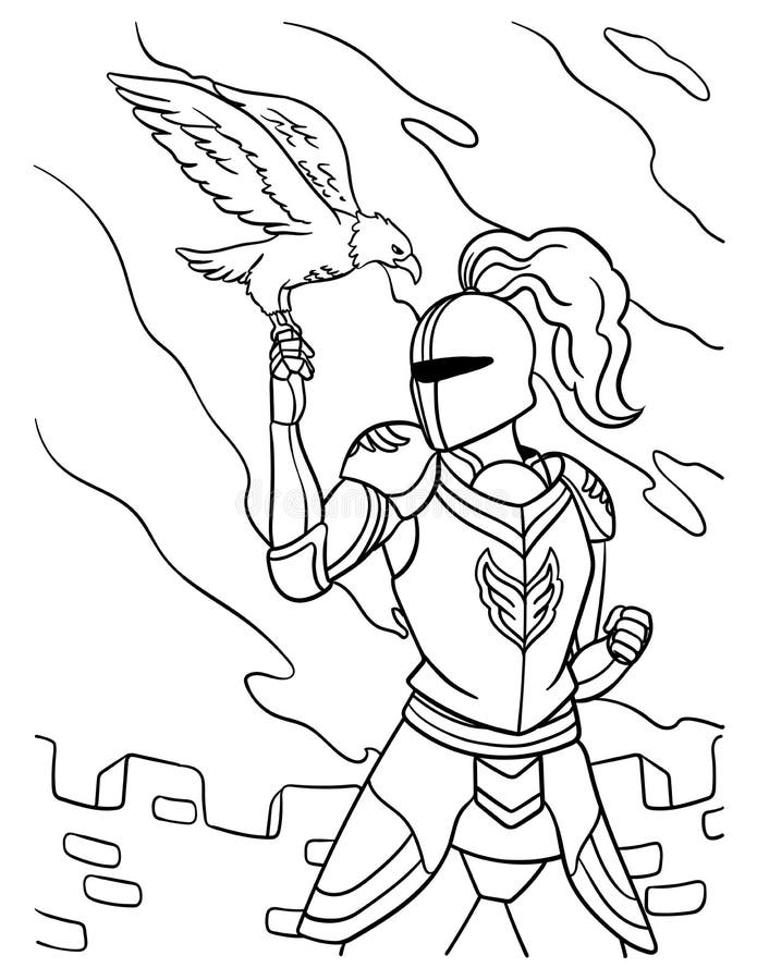 Knight coloring page stock illustrations â knight coloring page stock illustrations vectors clipart