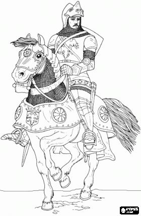 Knight in armor and helmet riding a horse coloring page horse coloring pages cool coloring pages horse adult coloring
