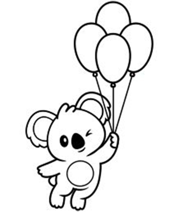Free easy to print koala coloring pages