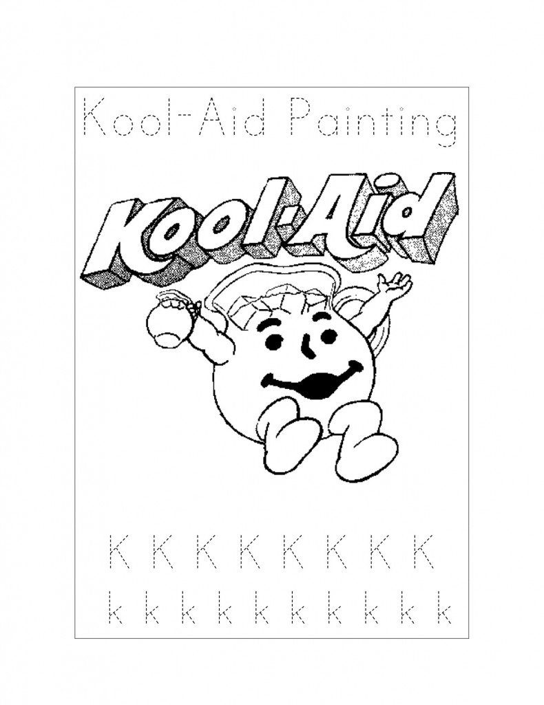Kid craft kool aid painting