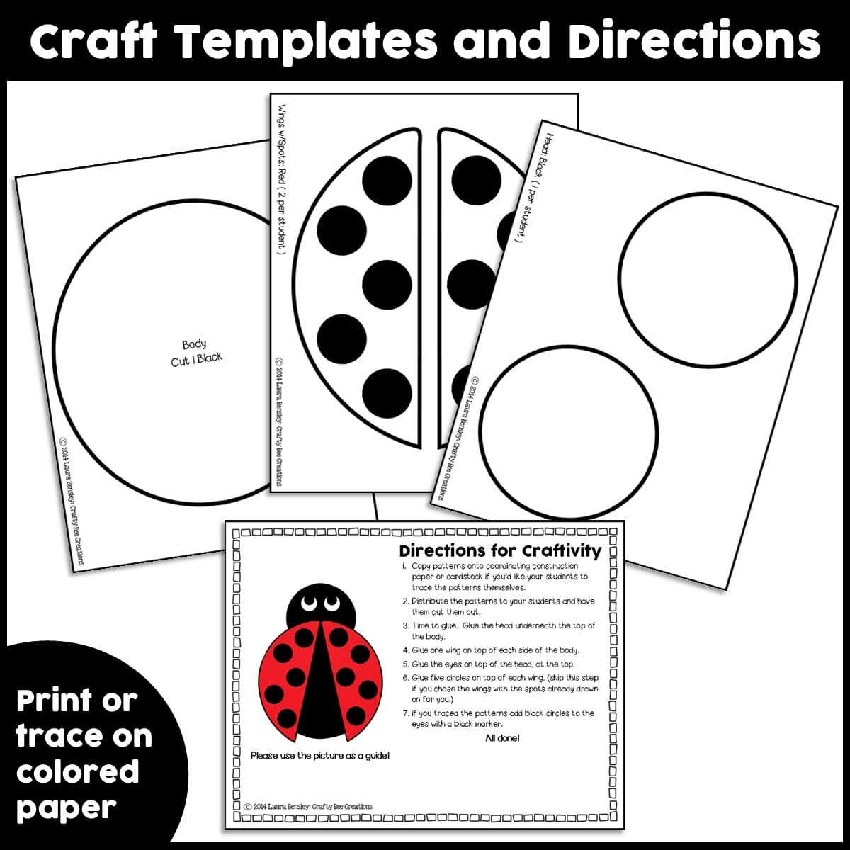 Ladybug craft activity