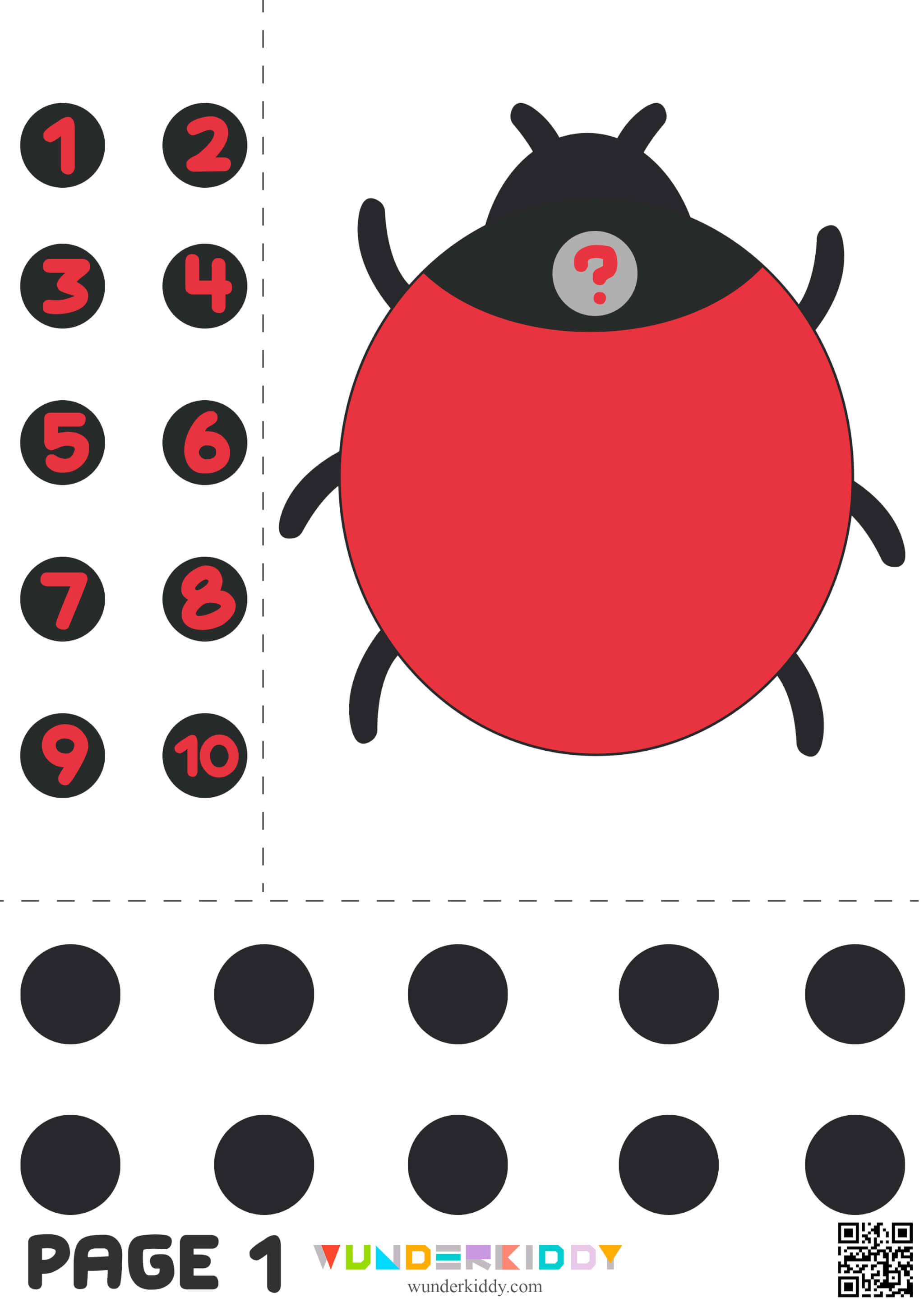 Printable ladybug kindergarten activity pack and templates