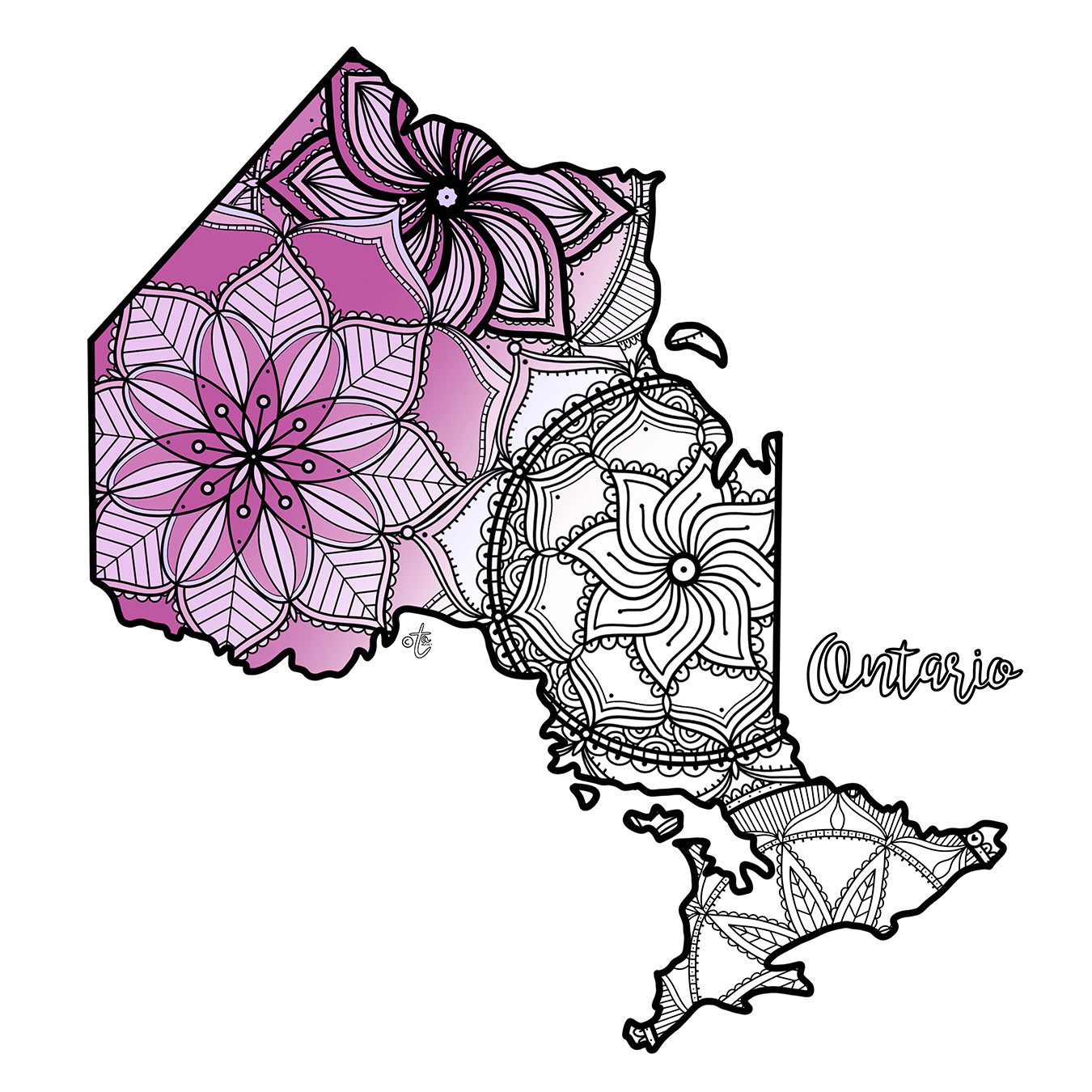 Coloring pages ontario canada map â ta muchly