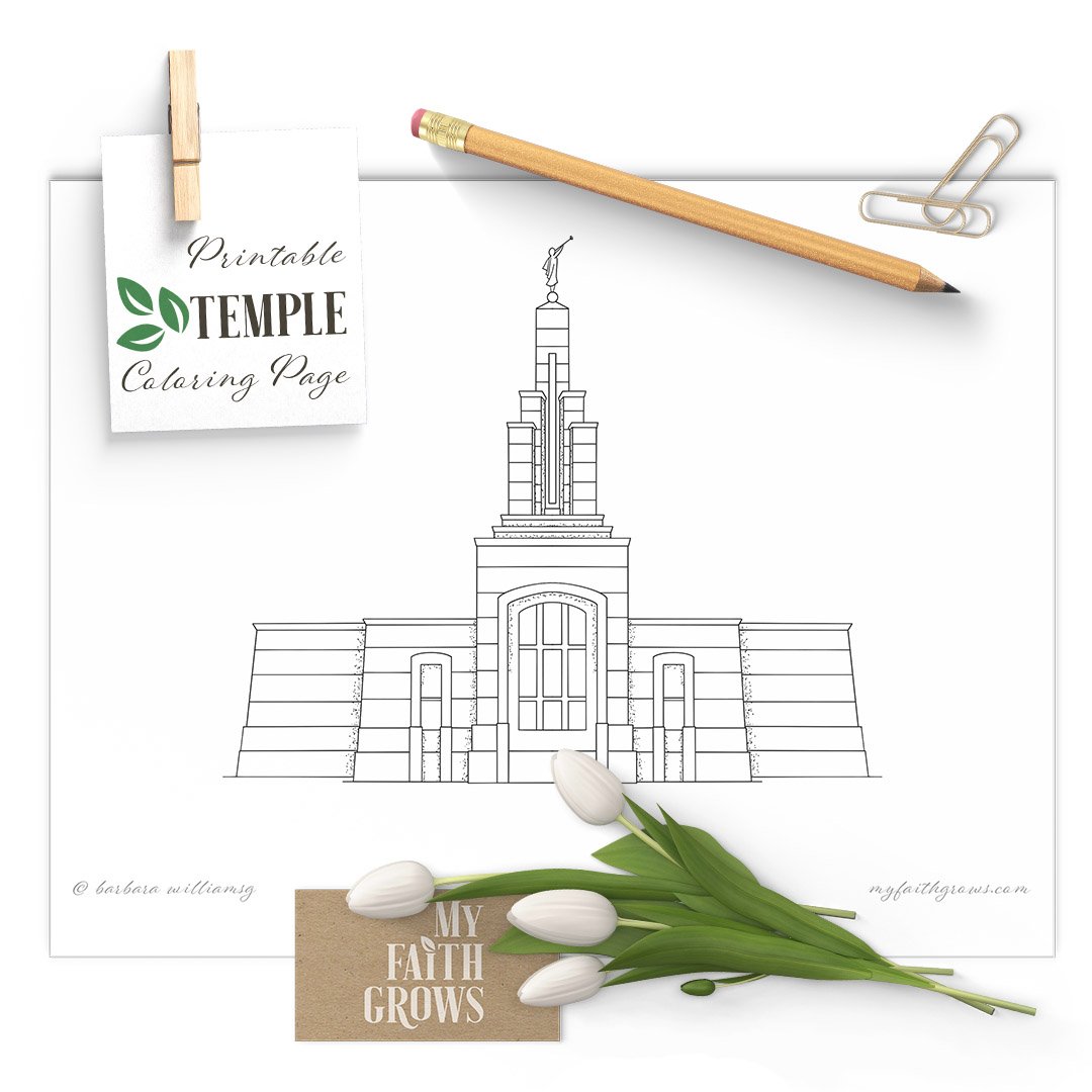 Accra ghana temple printable coloring page my faith grows