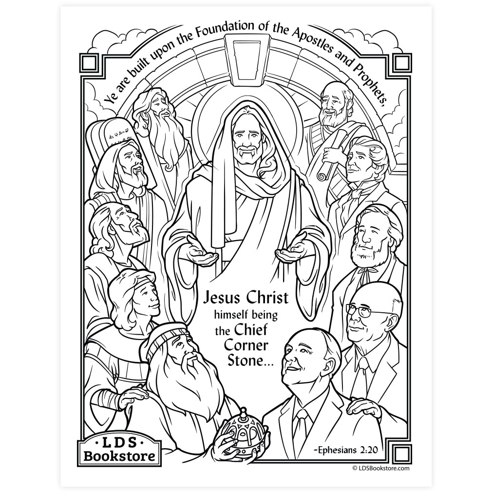 Christ being the chief corner stone coloring page