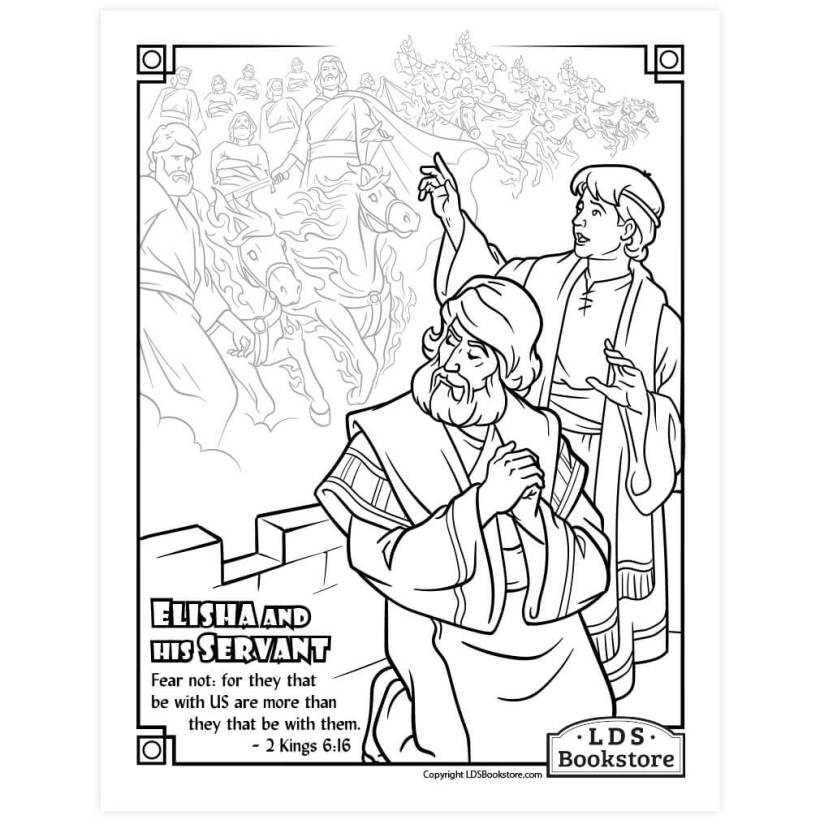 Free printable download they that be with us elisha coloring page lds bookstore â latter