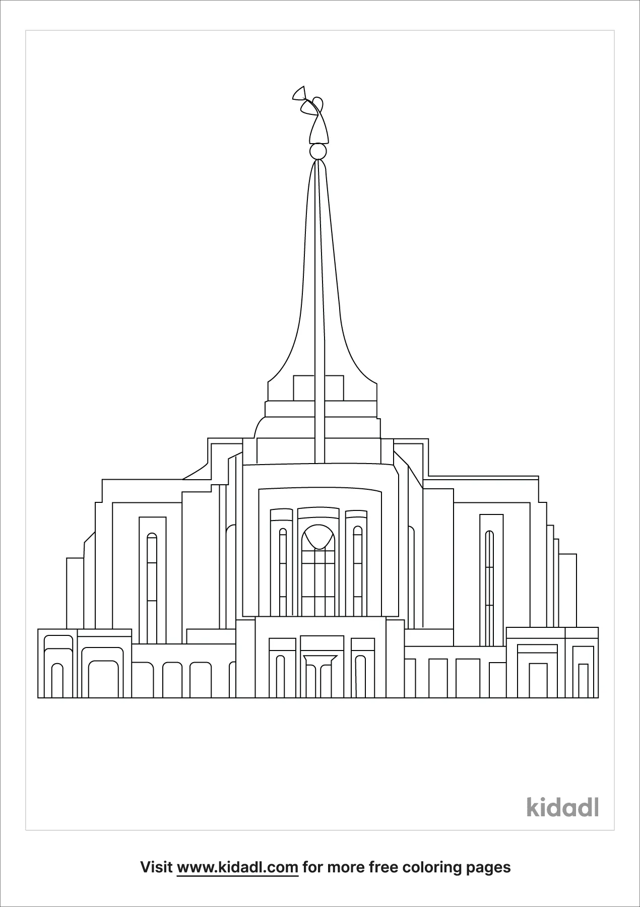 Free lds temple coloring page coloring page printables
