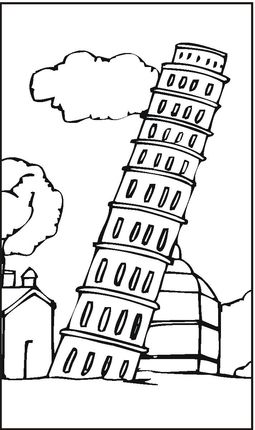 Leaning tower of pisa coloring page pisa italy for kids world thinking day