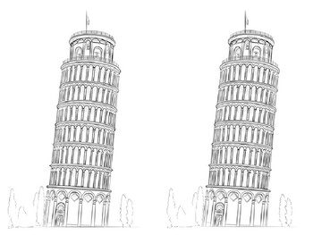 The leaning tower of pisa coloring page by stevens social studies