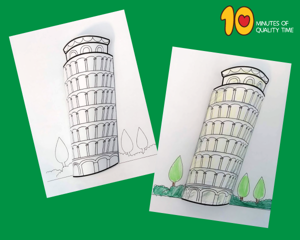Leaning tower of pisa craft â minutes of quality time