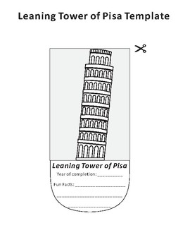 Paper cutting craft leaning tower of pisa italy by ricks creations