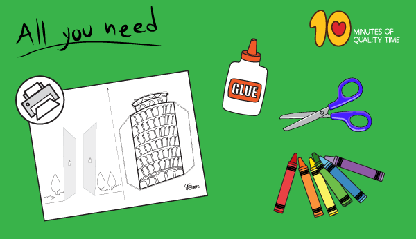 Leaning tower of pisa craft â minutes of quality time