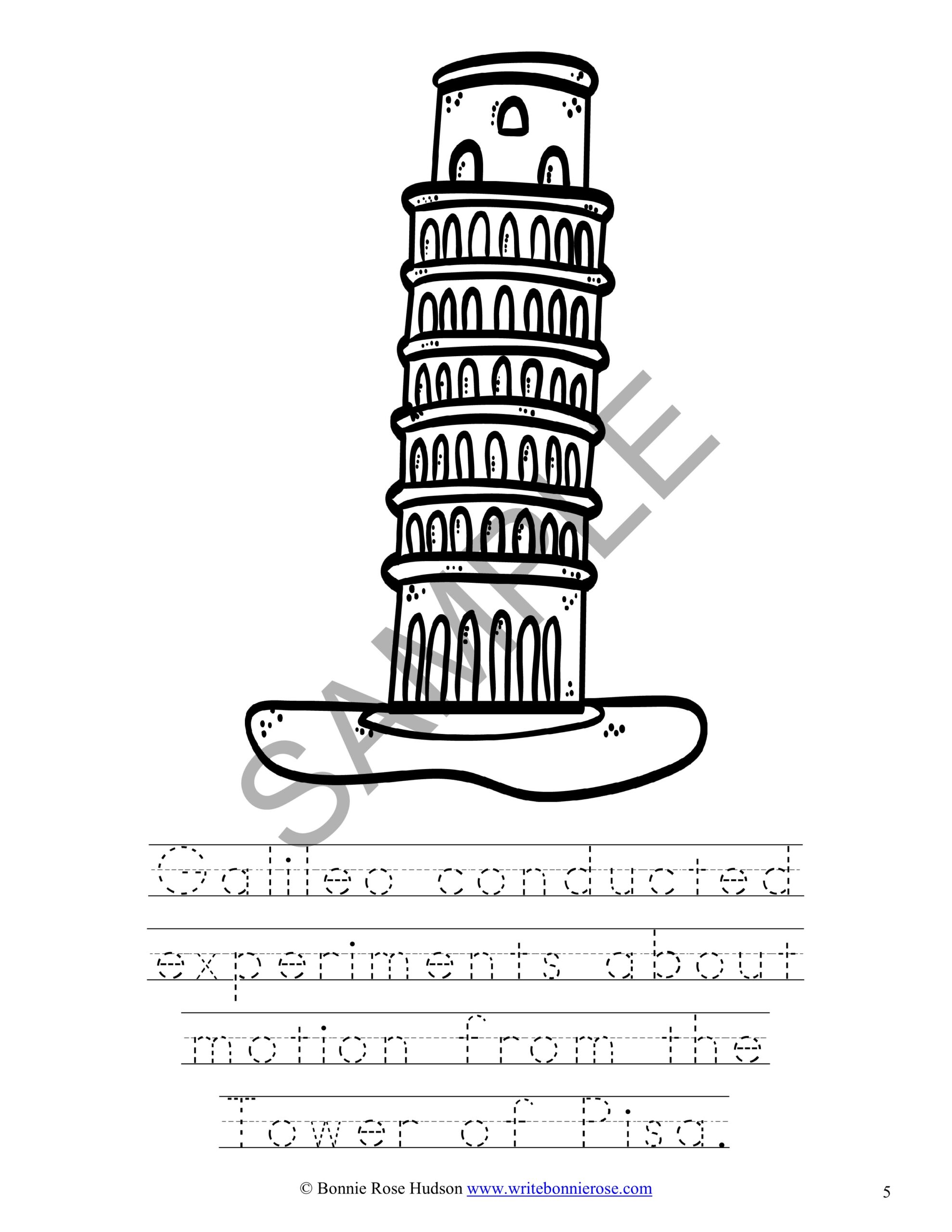 Galileo galilei coloring book