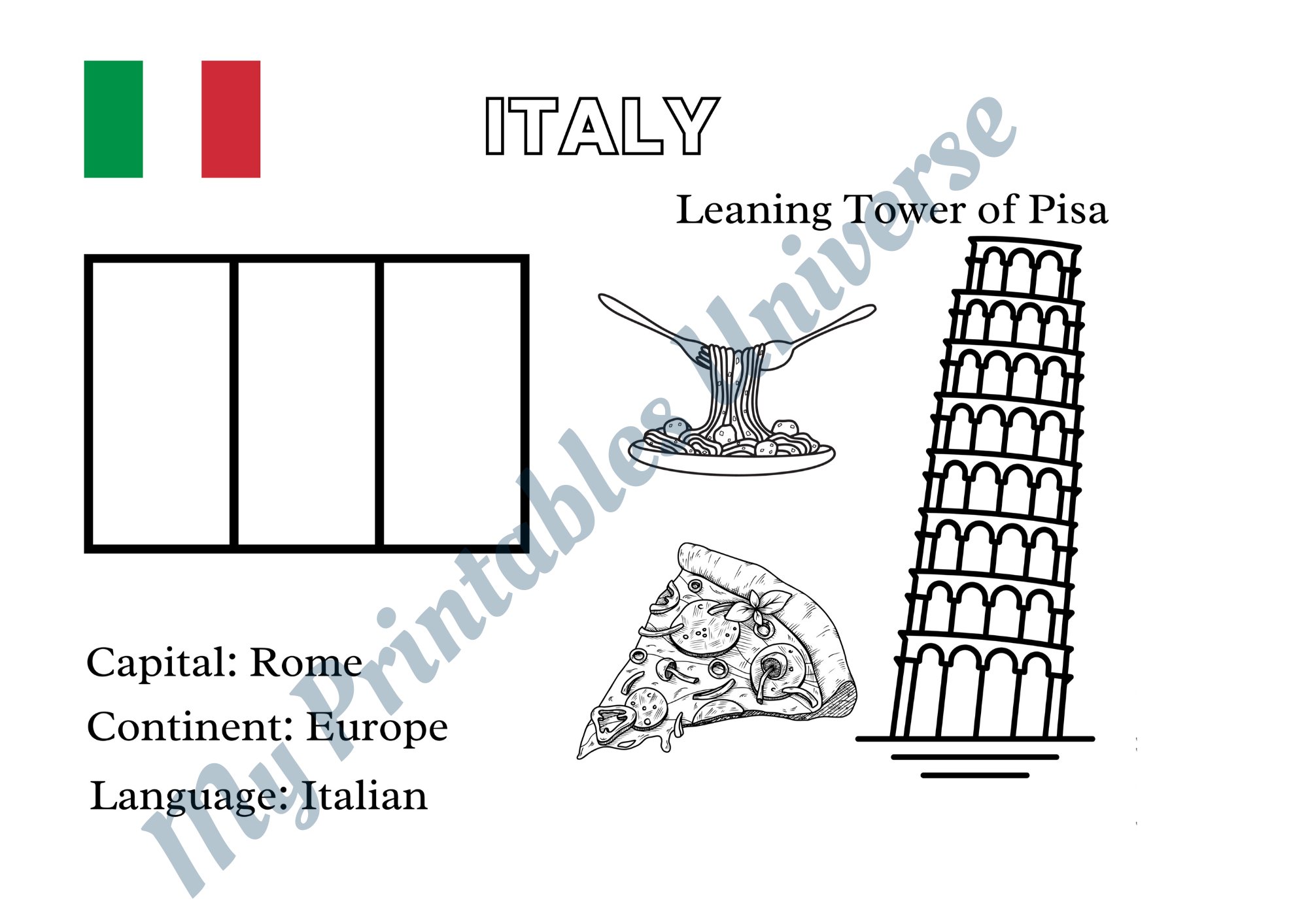 Coloring pages learn world capitals and flags countries