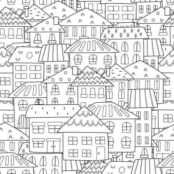 Building colouring pages royalty