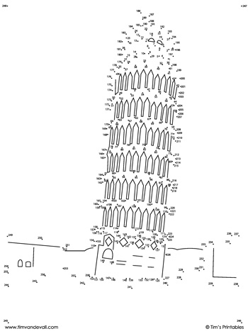 Leaning tower of pisa dot