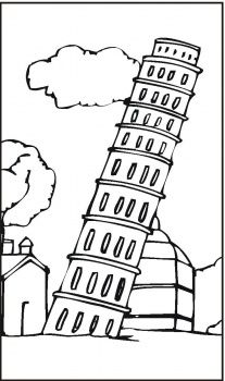 Leaning tower of pisa coloring page super coloring pisa italy for kids world thinking day